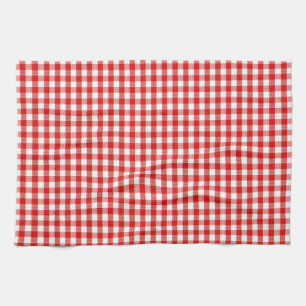Red and White Chequered Kitchen Towel