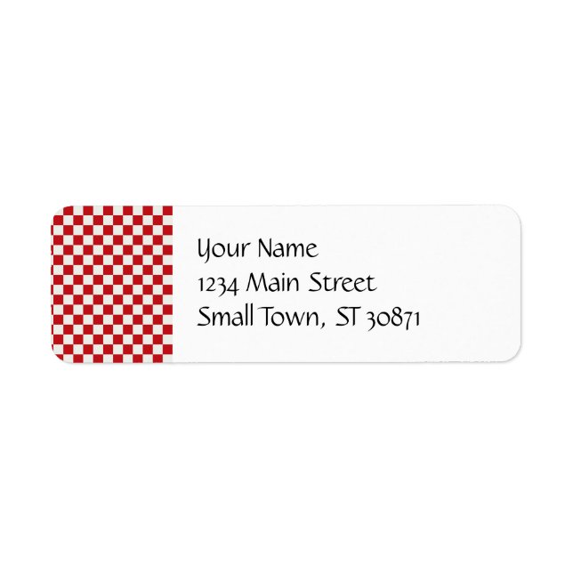 Red and White Chequered Pattern Country BBQ Colour (Front)