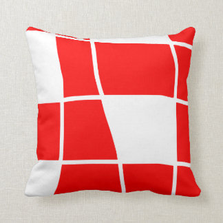 Red and white Chess Throw Pillow