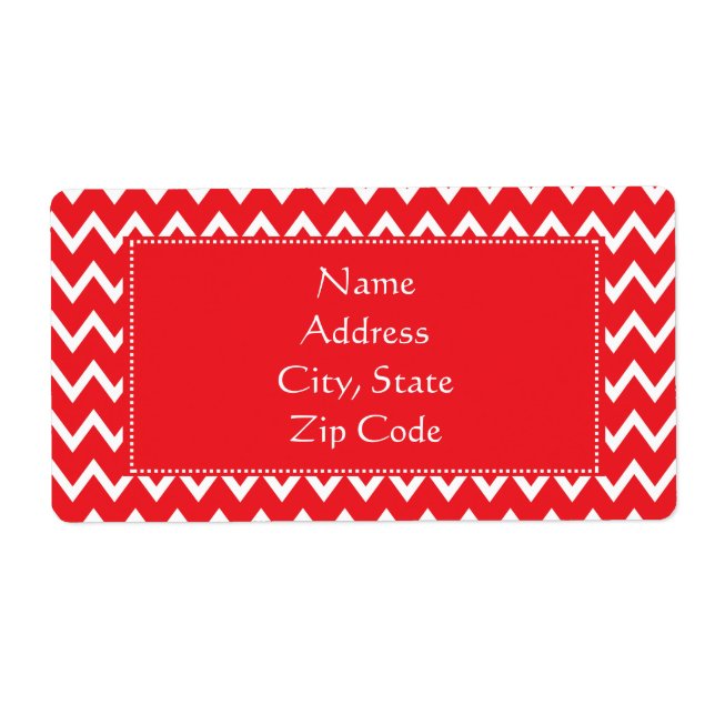 Red and White Chevron Pattern (Front)