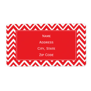 Red and White Chevron Pattern