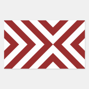 Red and White Chevrons Sticker