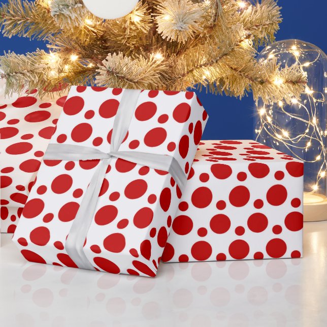Red and White Christmas Bubble Wrapping Paper (Holidays)