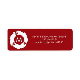 Red and White Christmas Monogram