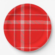 Red and White Christmas Plaid Festive