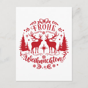 Red and White Christmas Postcard