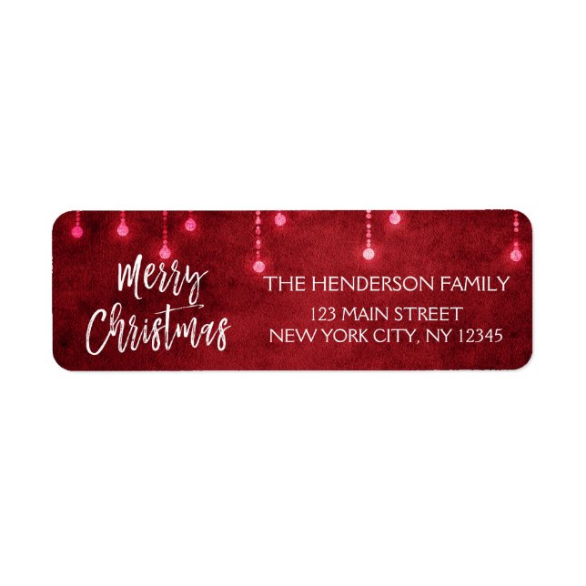 Red and White Christmas Script Holiday (Front)