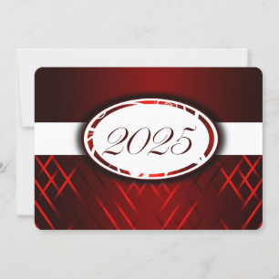 Red and White Class of 2025 Invitations