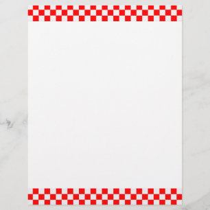 Red and White Classic Chequerboard by STaylor