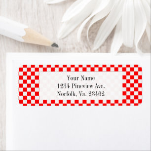 Red And White Classic Chequerboard by STaylor