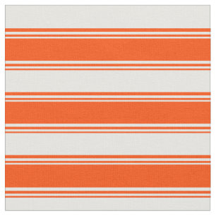 Red and White Coloured Lines Pattern Fabric