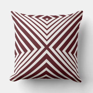 Red And White Cornered Box Pattern - Pillow