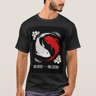 Red and White Creative  Koi Fish  T-Shirt