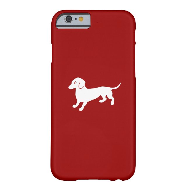 Red and White Dachshund Design Case-Mate iPhone Case (Back)