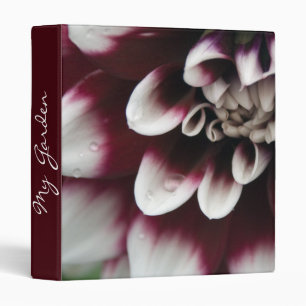 Red and White Dahlia Petals Binder