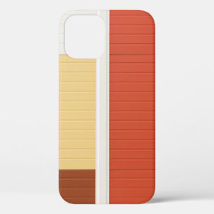 Red and white door iPhone 12 case