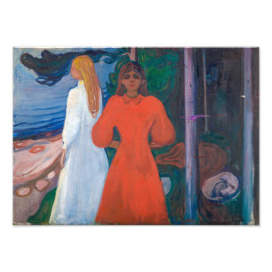 Red and White Edvard Munch Photo Print