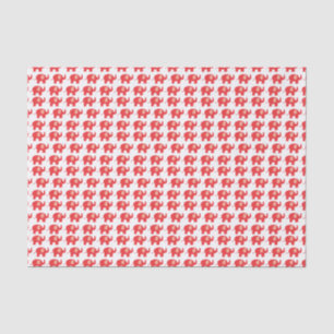 Red and white elephant tissue paper