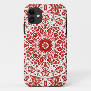 red and white , ethnic  bandana iPhone 11 case