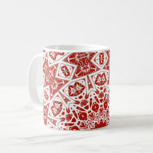 red and white , ethnic  bandana coffee mug