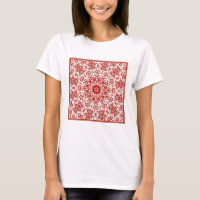 red and white , ethnic bandana