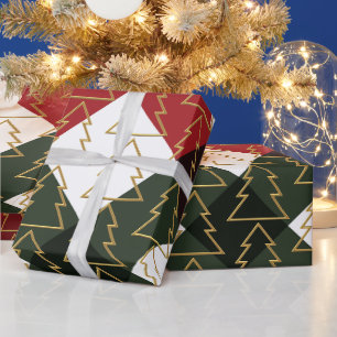 Red and White Festive Holiday Christmas Wrapping Paper