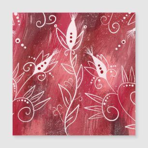 Red And White Floral Pattern