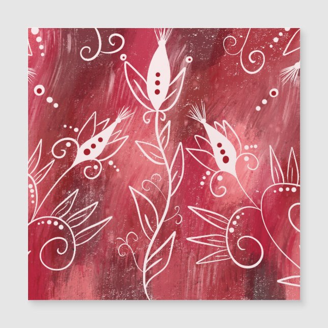 Red And White Floral Pattern (Front)