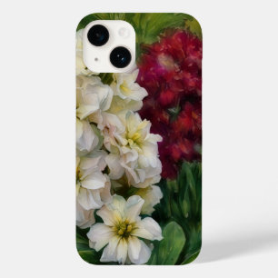 Red and White Flowers Art Phone Case