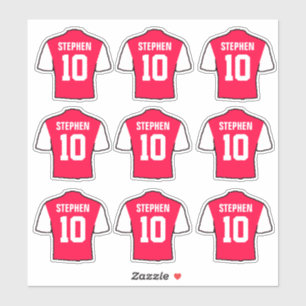 Red and White Football Shirts