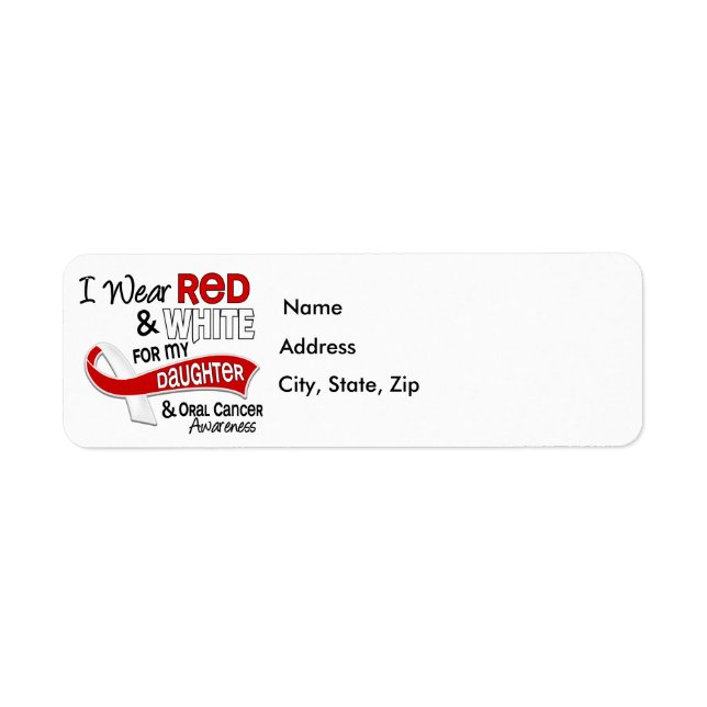Red And White For Daughter 42 Oral Cancer (Front)