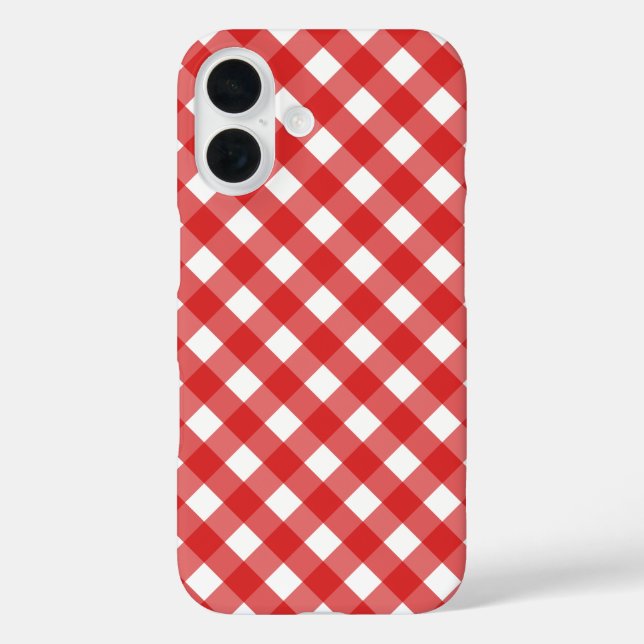 Red and white gingham  Case-Mate iPhone case (Back)