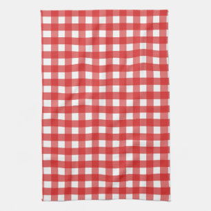 Red and white gingham kitchen towel