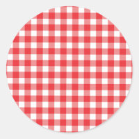 Red and White Gingham Pattern