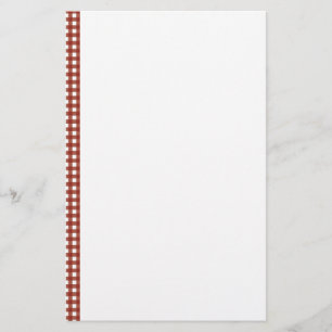 Red and White Gingham Stationery