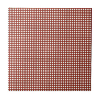 Red and White Gingham Tile
