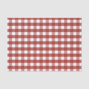 Red and White Gingham Tissue Paper