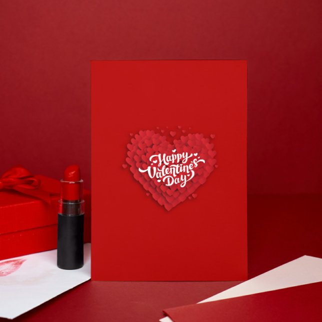 Red and white Happy Valentines Day Invitation (Creator Uploaded)