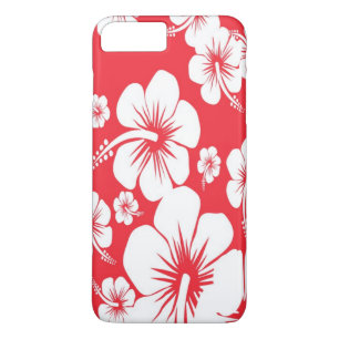 Red and White Hibiscus Hawaiian Print Case-Mate iPhone Case