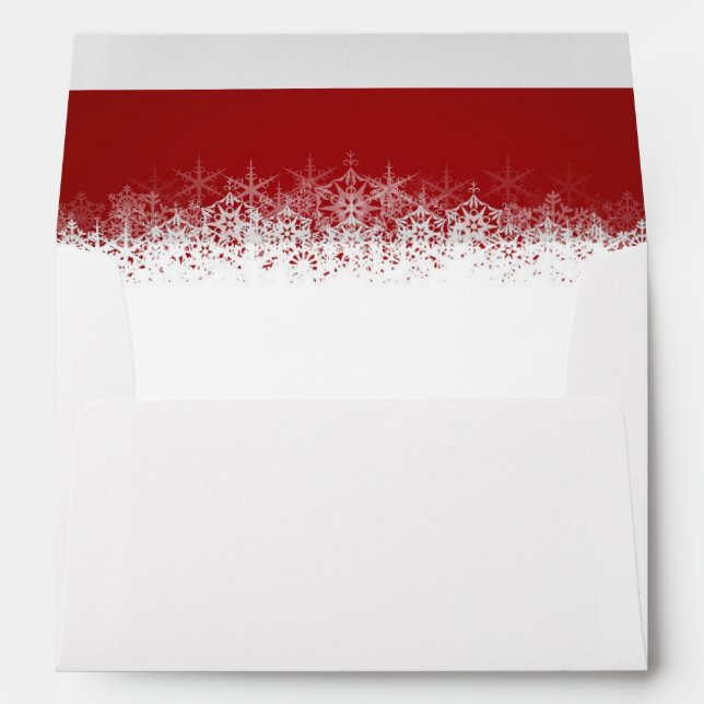 Red and White Holiday Envelope (Back (Bottom))