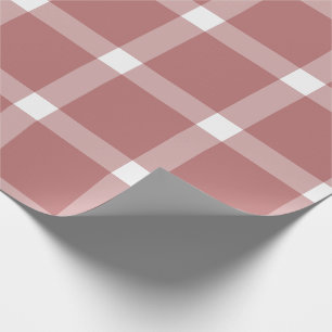 Red and White Holiday Plaid Christmas Wrapping Paper