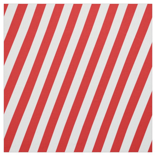 Red and white holiday stripe  fabric (Swatch)