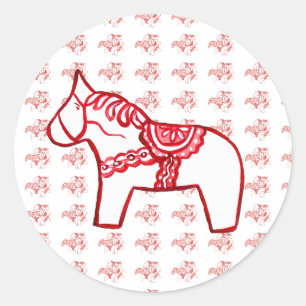 Red and white horse Sticker