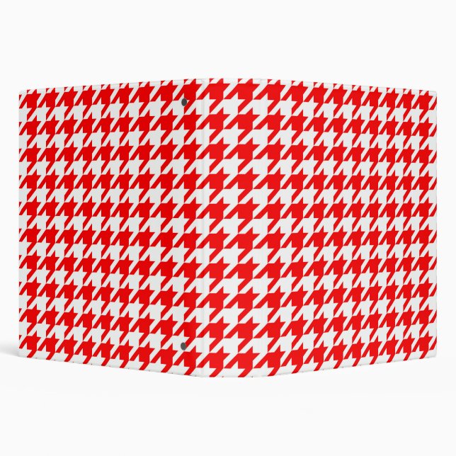 Red and White Houndstooth Check Binder (Background)