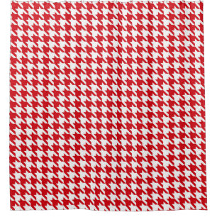 Red and White Houndstooth Pattern