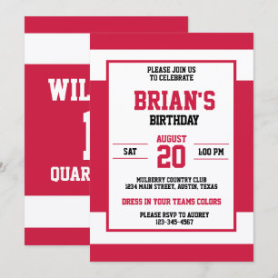 Red and White Invitation