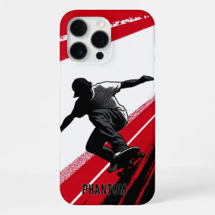 Red and White iPhone 16 Pro Max Case