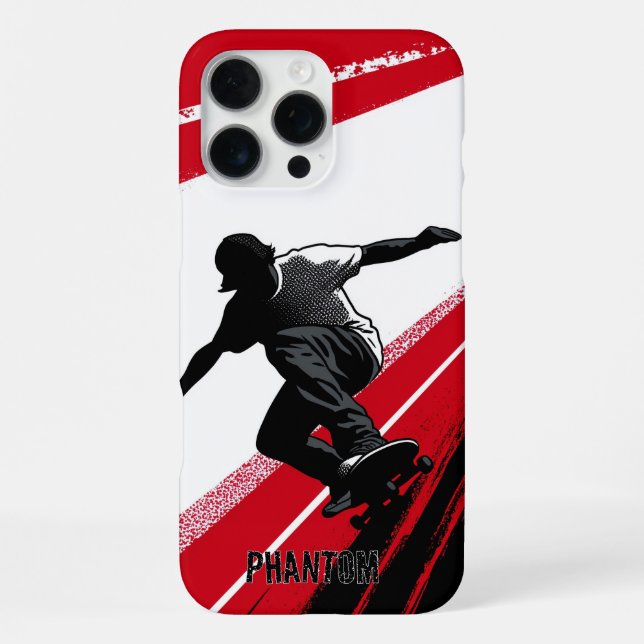 Red and White iPhone Case (Back)