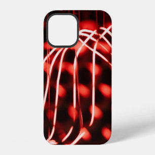 Red and white light bokeh iPhone 12 case