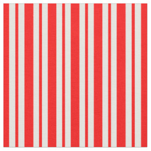 Red and White Lined Pattern Fabric